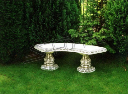 Stone Bench Round Benches Garden Terrace Furniture 135cm Statue